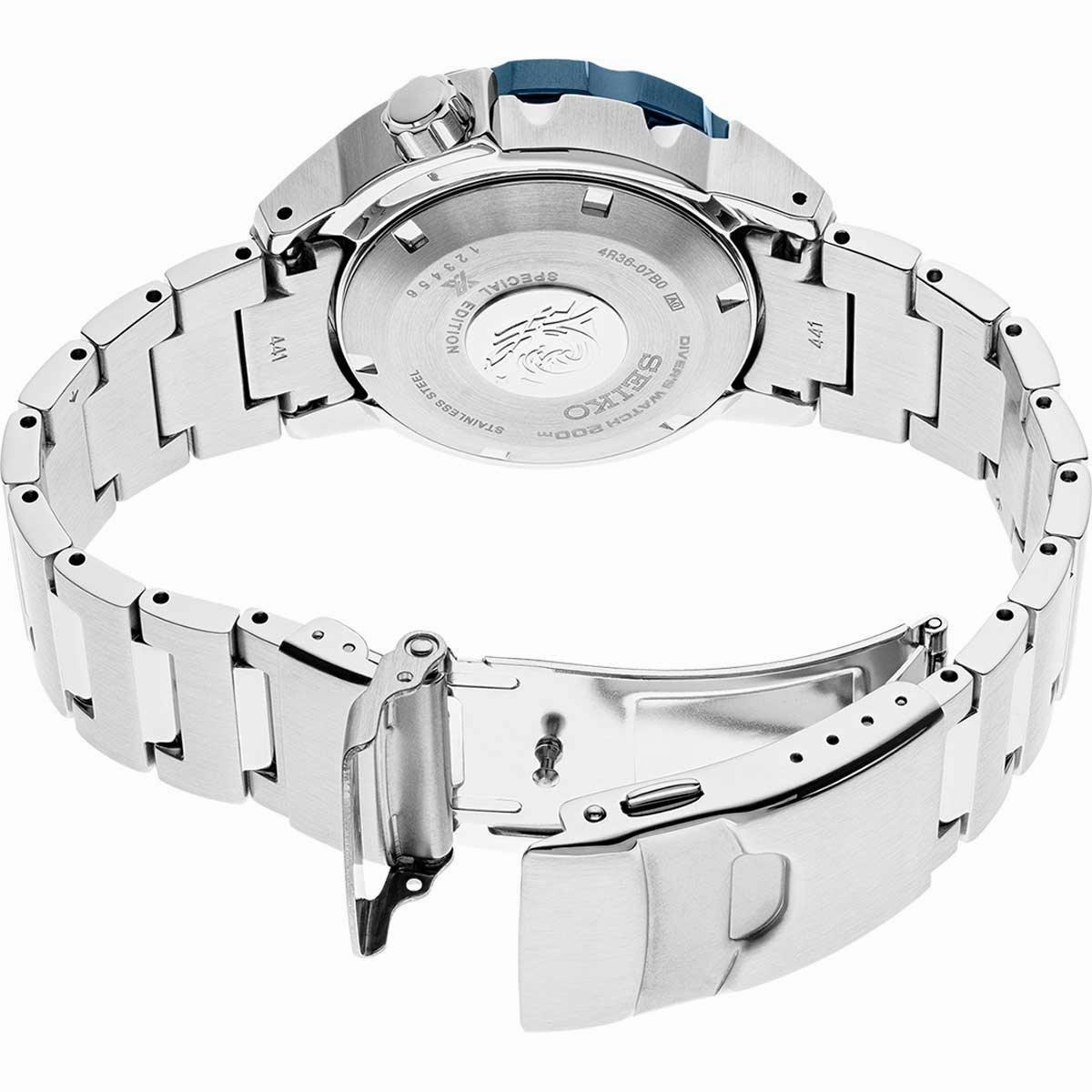 Seiko Men's Automatic Watch - Prospex Padi Monster Black Dial Barcelet | SRPE27K1