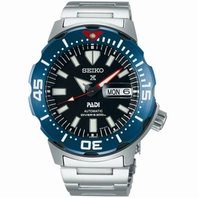 Seiko Men's Automatic Watch - Prospex Padi Monster Black Dial Barcelet | SRPE27K1
