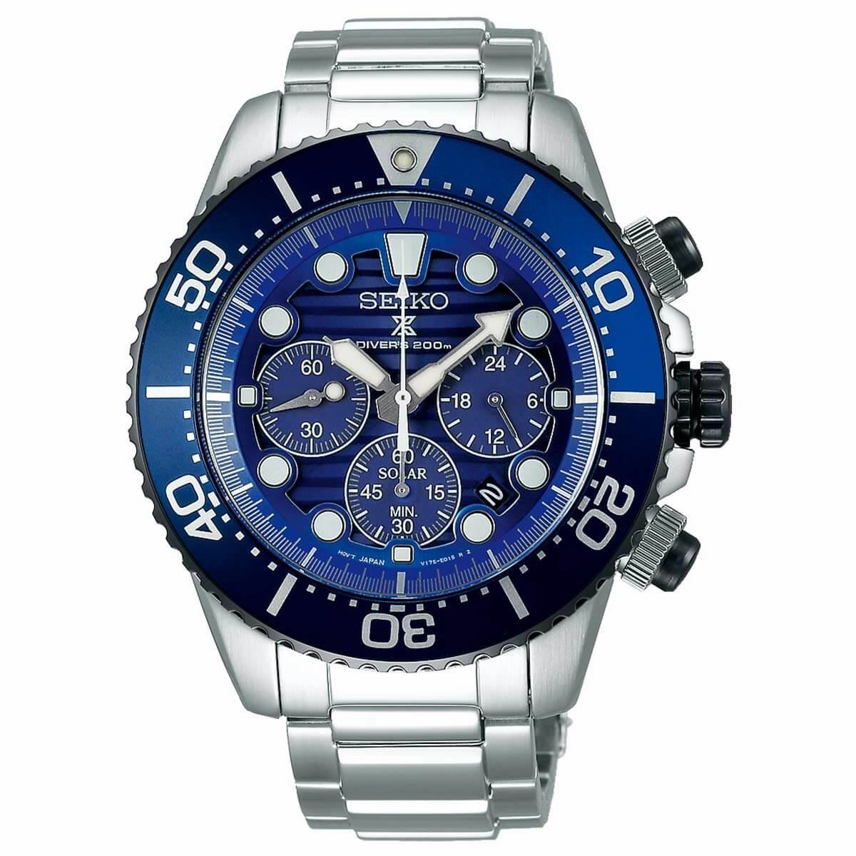 Seiko Men's Chronograph Watch - Prospex Stainless Steel Bracelet | SSC675