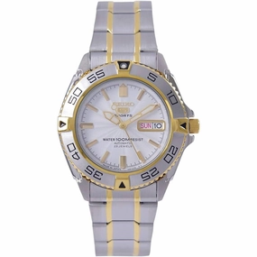Seiko Men's Watch - 5 Sports Automatic Two Tone Stainless Steel Bracelet | SNZB24J1