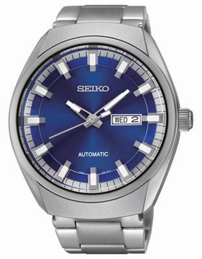 Seiko Mens Automatic Recraft Series - Stainless Case & Bracelet - Blue Dial
