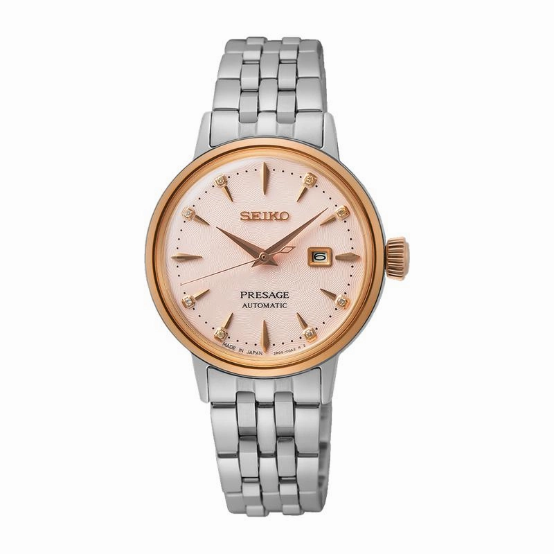 Seiko Presage Cocktail Time Pink Lady Diamond Twist Watch - SRE012J1