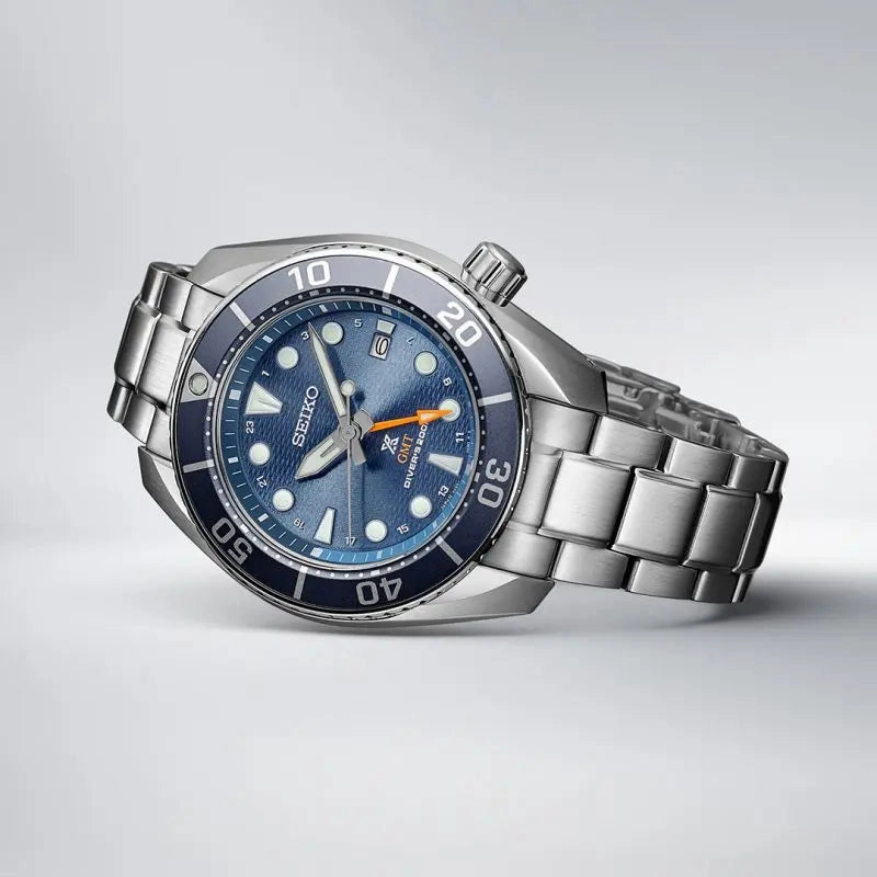 Seiko Prospex Solar GMT Diver Watch Aqua Dial SFK001J