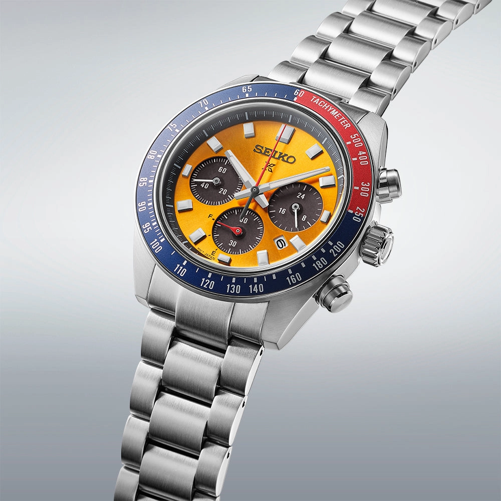 Seiko Prospex Speedtimer Solar Yellow Chronograph Watch SSC947P