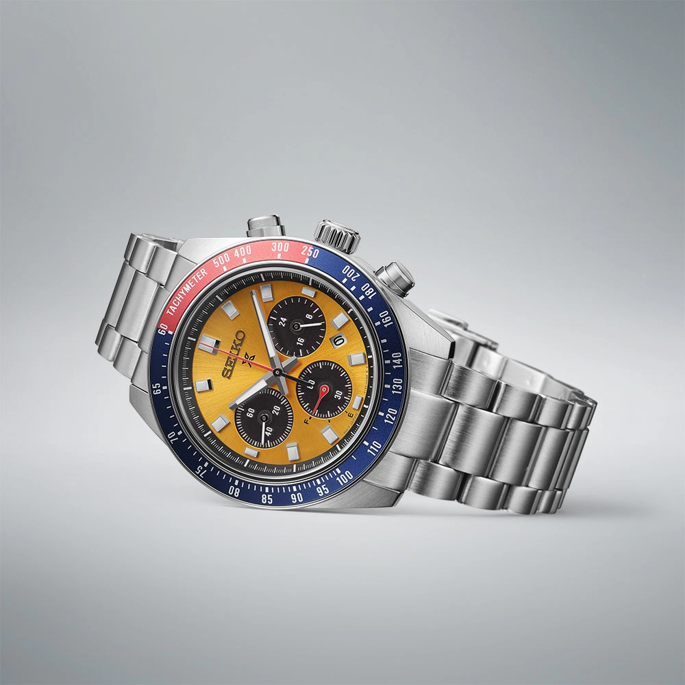 Seiko Prospex Speedtimer Solar Yellow Chronograph Watch SSC947P
