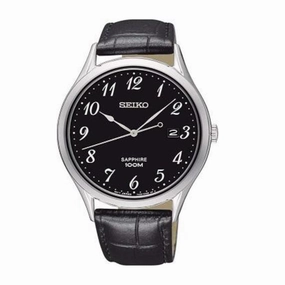 seiko SGEH77 Sapphire Black Dial Mens Watch