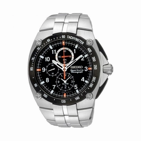 Seiko SNAD23P1 SPORTURA Black Chronograph MEN'S WATCH
