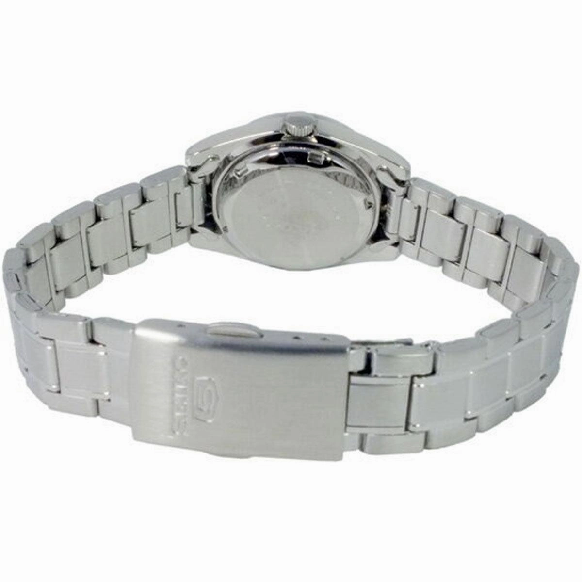 Seiko Women's Automatic Watch - Series 5 Date Display Black Dial Bracelet | SYMK17K1