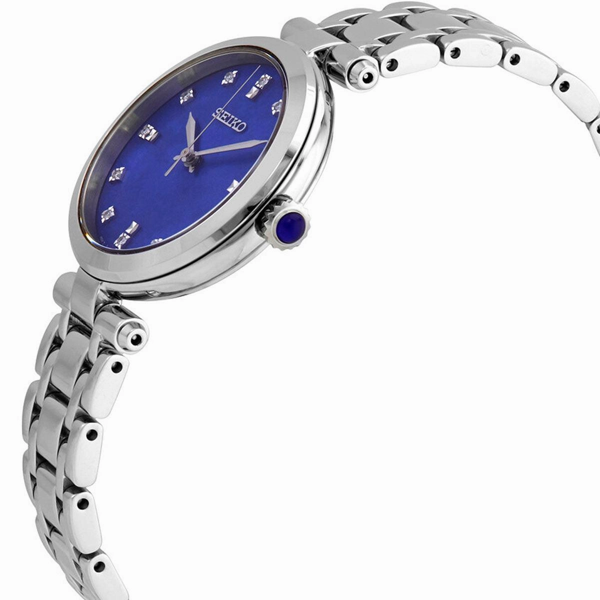 Seiko Women's Quartz Watch - Blue Mother of Pearl Stainless Steel Bracelet | SRZ531P1