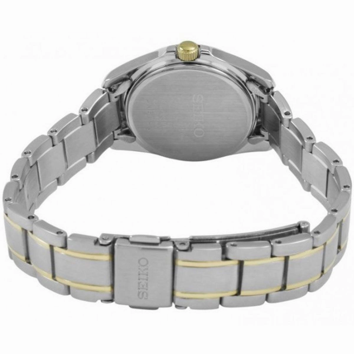 Seiko Women's Quartz Watch - Conceptual Silver Dial Two Tone Bracelet | SXDF59P1