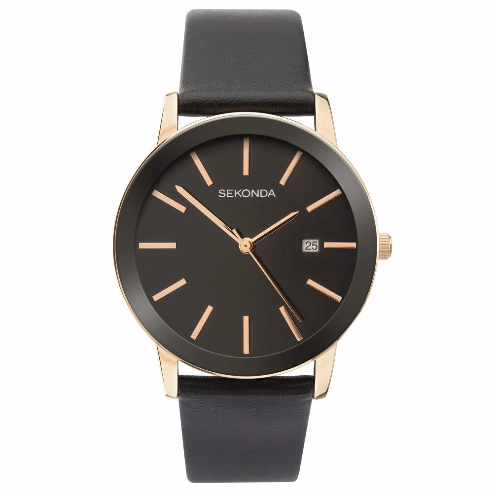 Sekonda Black Strap Mens Watch 1837