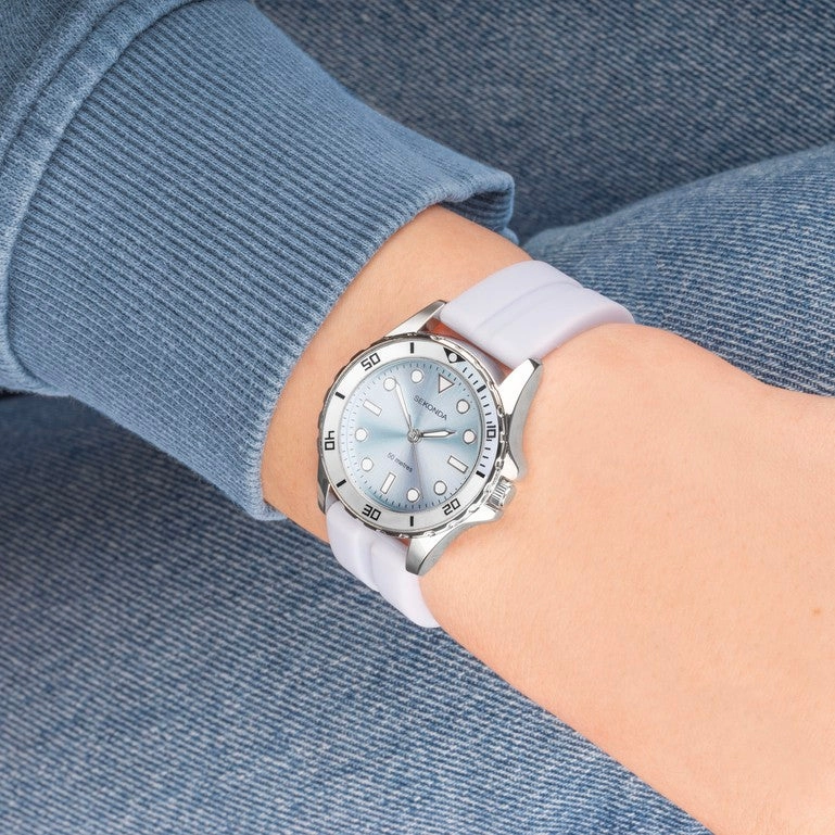 Sekonda Blue Silicone Strap Ladies Watch 40570