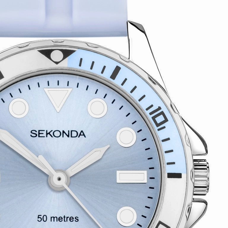 Sekonda Blue Silicone Strap Ladies Watch 40570