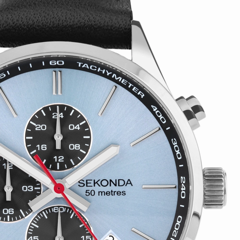 Sekonda Endurance Dual Time Blue Dial Mens Strap Watch 30106