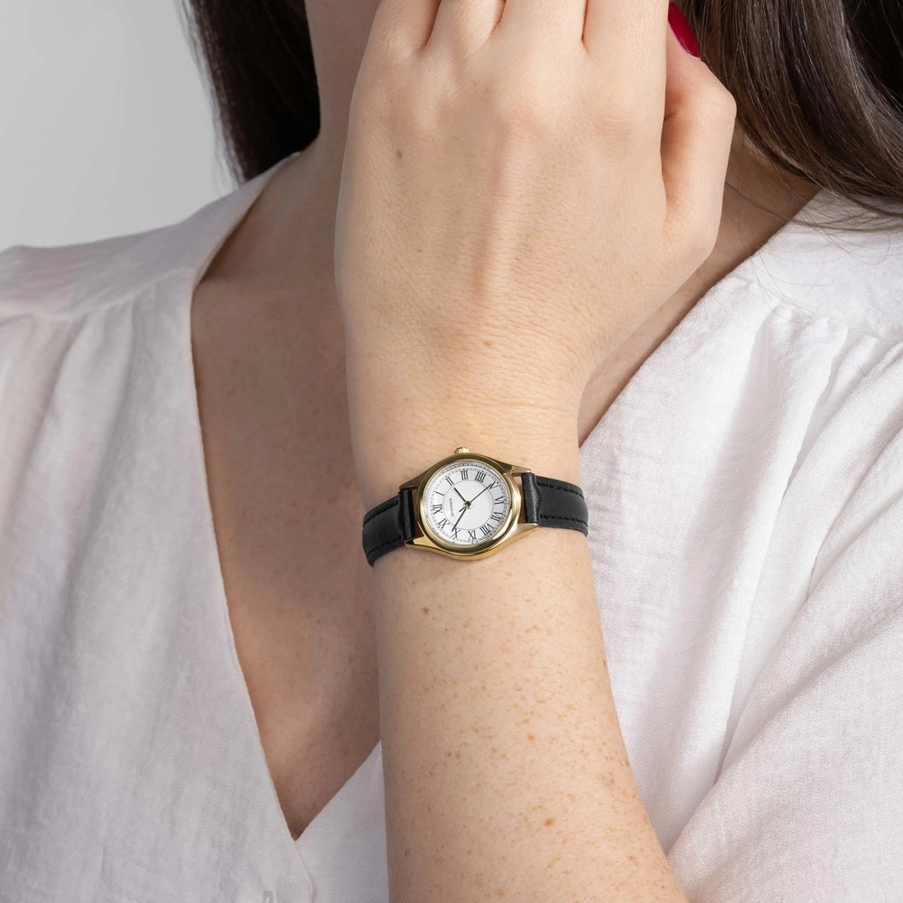 Sekonda Evans Classic Black Leather Strap Ladies Watch 40686