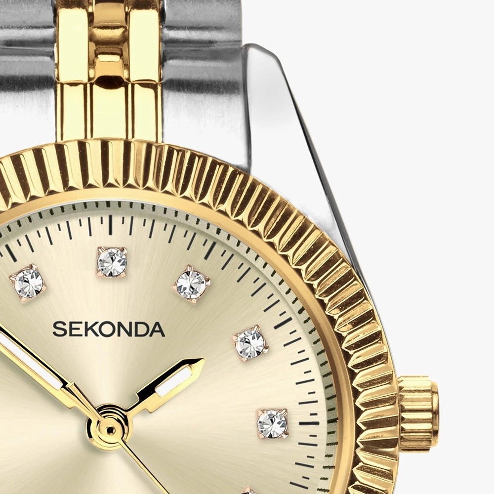 Sekonda Francis Stone Set Champagne Dial Ladies Watch 40690