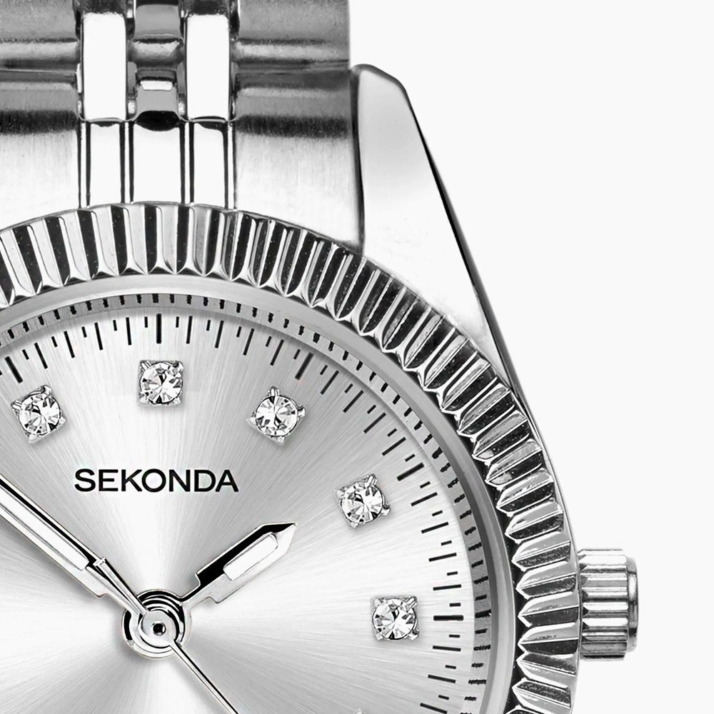 Sekonda Francis Stone Set Silver Dial Ladies Watch 40689