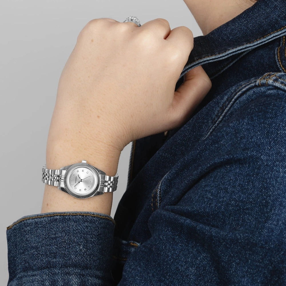 Sekonda Francis Stone Set Silver Dial Ladies Watch 40689