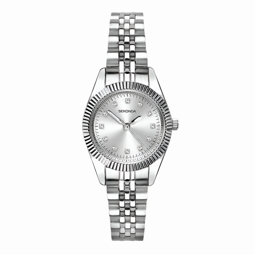 Sekonda Francis Stone Set Silver Dial Ladies Watch 40689