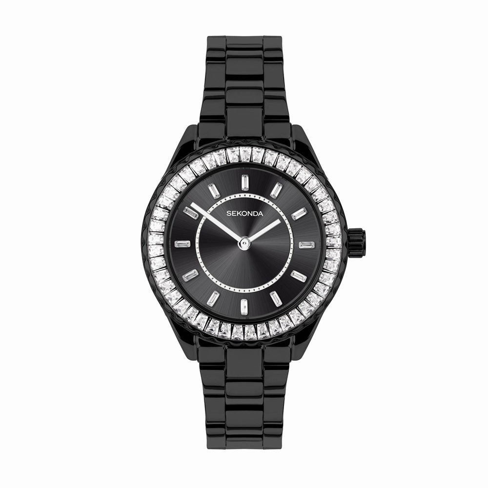 Sekonda Ladies Classic Margot Black IP Watch 40659