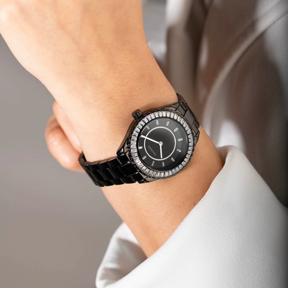 Sekonda Ladies Classic Margot Black IP Watch 40659