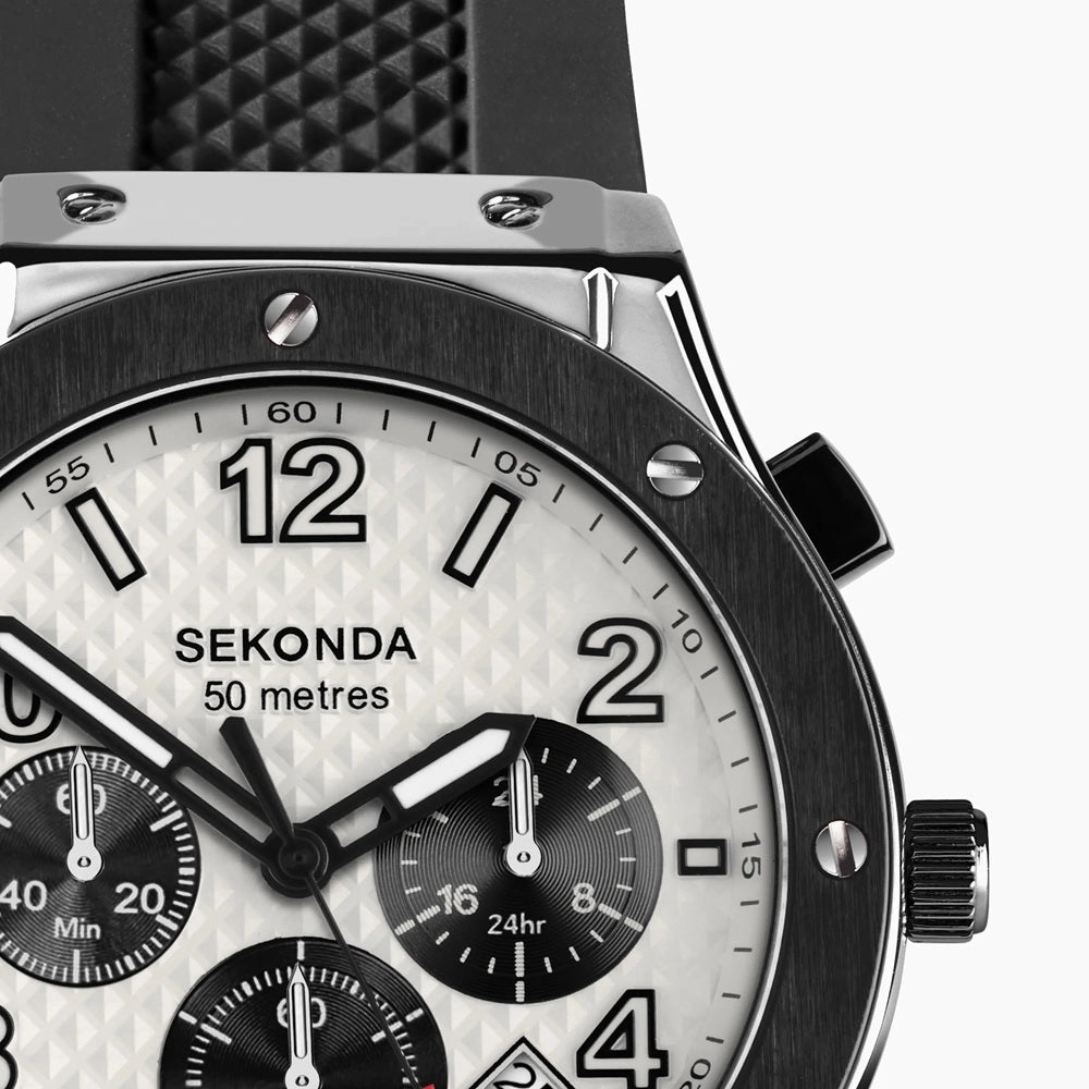 Sekonda Titan Sports Chronograph Silicone Strap Men's Watch 30256