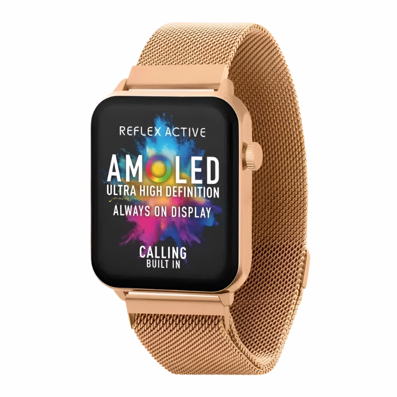 Series 30 Reflex Active Amoled Rose Gold Mesh Smart Calling Watch
