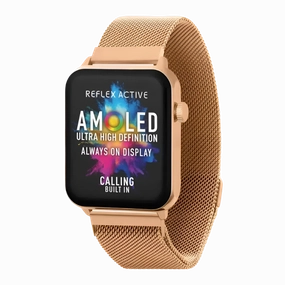 Series 30 Reflex Active Amoled Rose Gold Mesh Smart Calling Watch