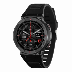 Series 43 Reflex Active Black Silicone GPS Sports Smart Calling Watch