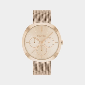 Shape Women Gold Analog Mesh Watch 25200340