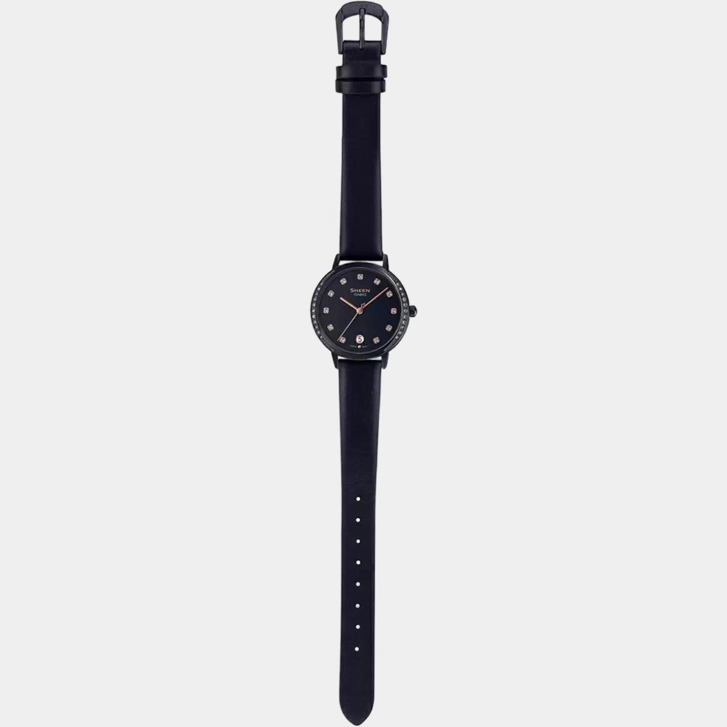 Sheen Women's Analog Leather Watch SH236 - SHE-4056BL-1AUDF