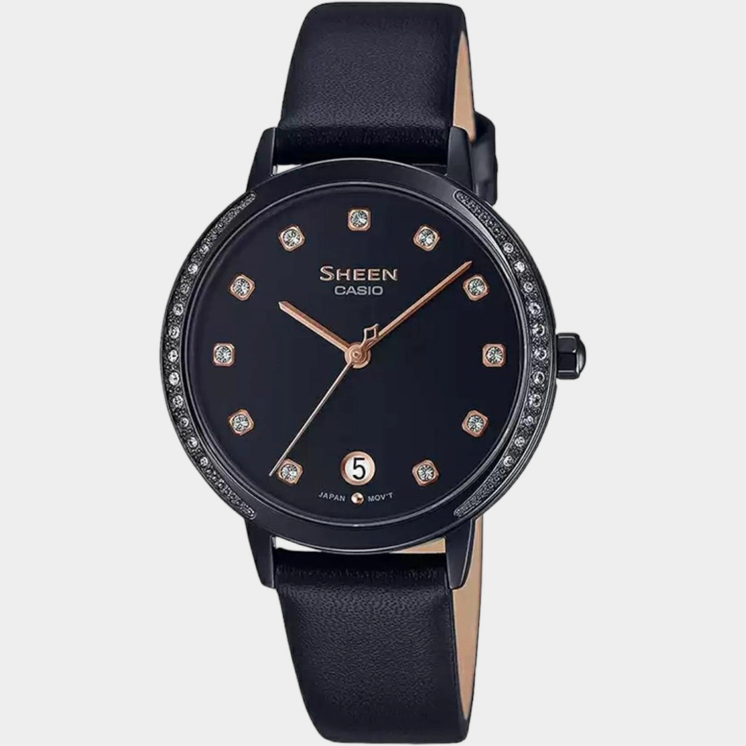 Sheen Women's Analog Leather Watch SH236 - SHE-4056BL-1AUDF