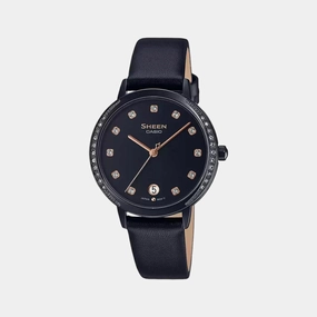 Sheen Women's Analog Leather Watch SH236 - SHE-4056BL-1AUDF