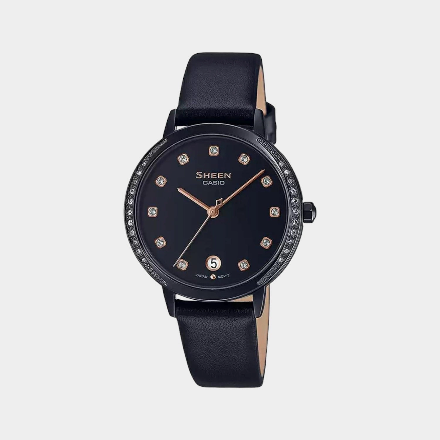 Sheen Women's Analog Leather Watch SH236 - SHE-4056BL-1AUDF