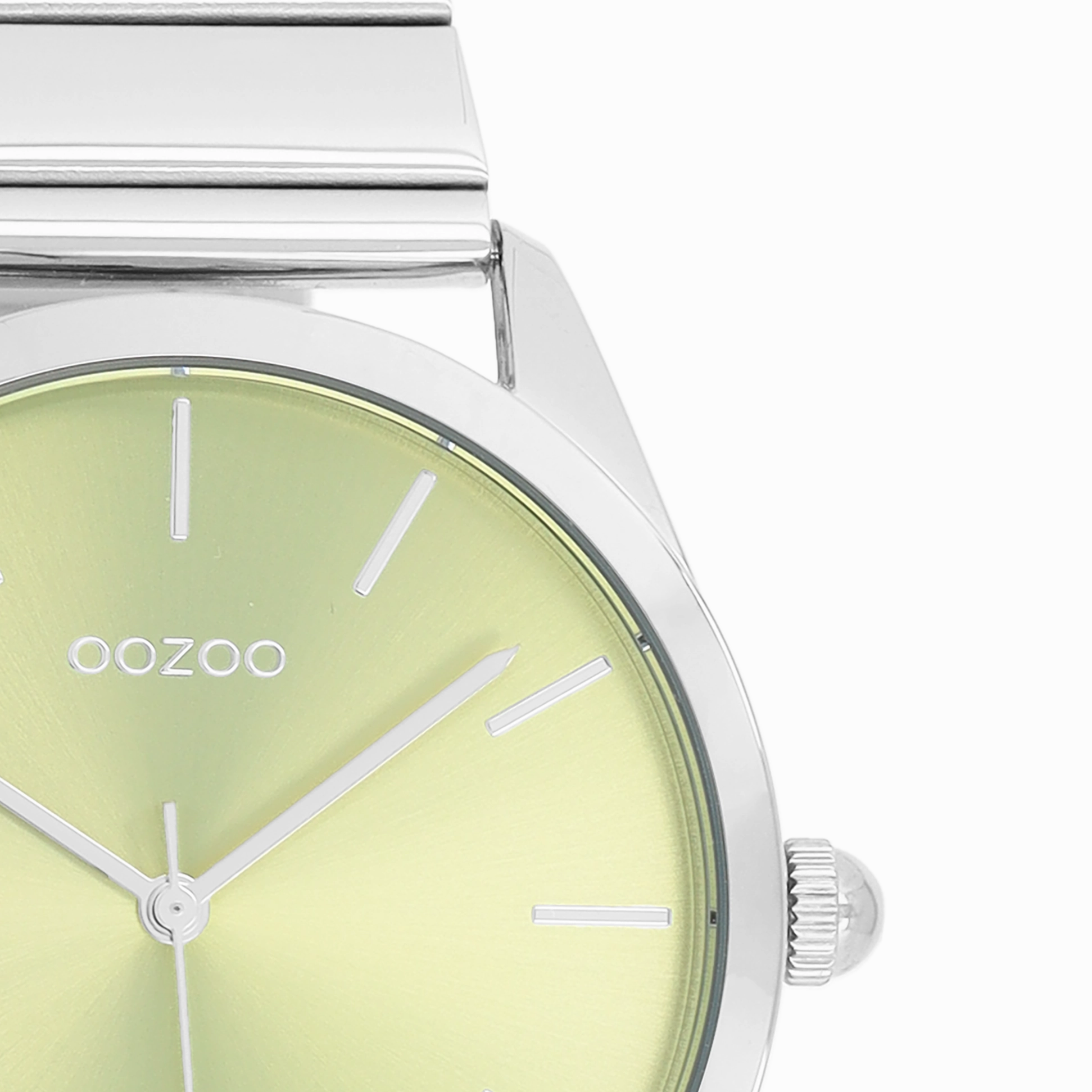 Silver coloured OOZOO watch with stainless steel bracelet - C11515