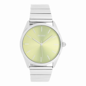 Silver coloured OOZOO watch with stainless steel bracelet - C11515