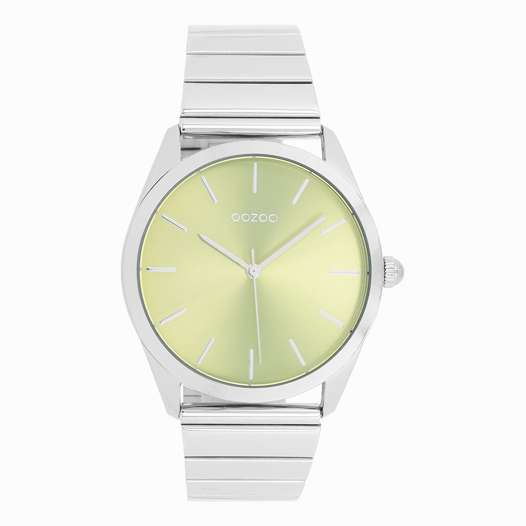 Silver coloured OOZOO watch with stainless steel bracelet - C11515