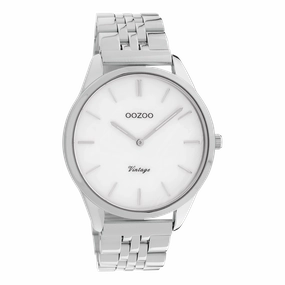 Silver coloured OOZOO watch with stainless steel bracelet - C9980
