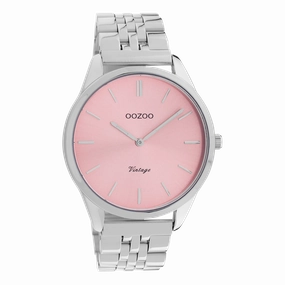 Silver coloured OOZOO watch with stainless steel bracelet - C9982