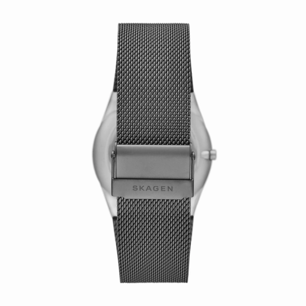 Skagen Melbye Three-Hand Day-Date Charcoal Stainless Steel Mesh Watch SKW6790