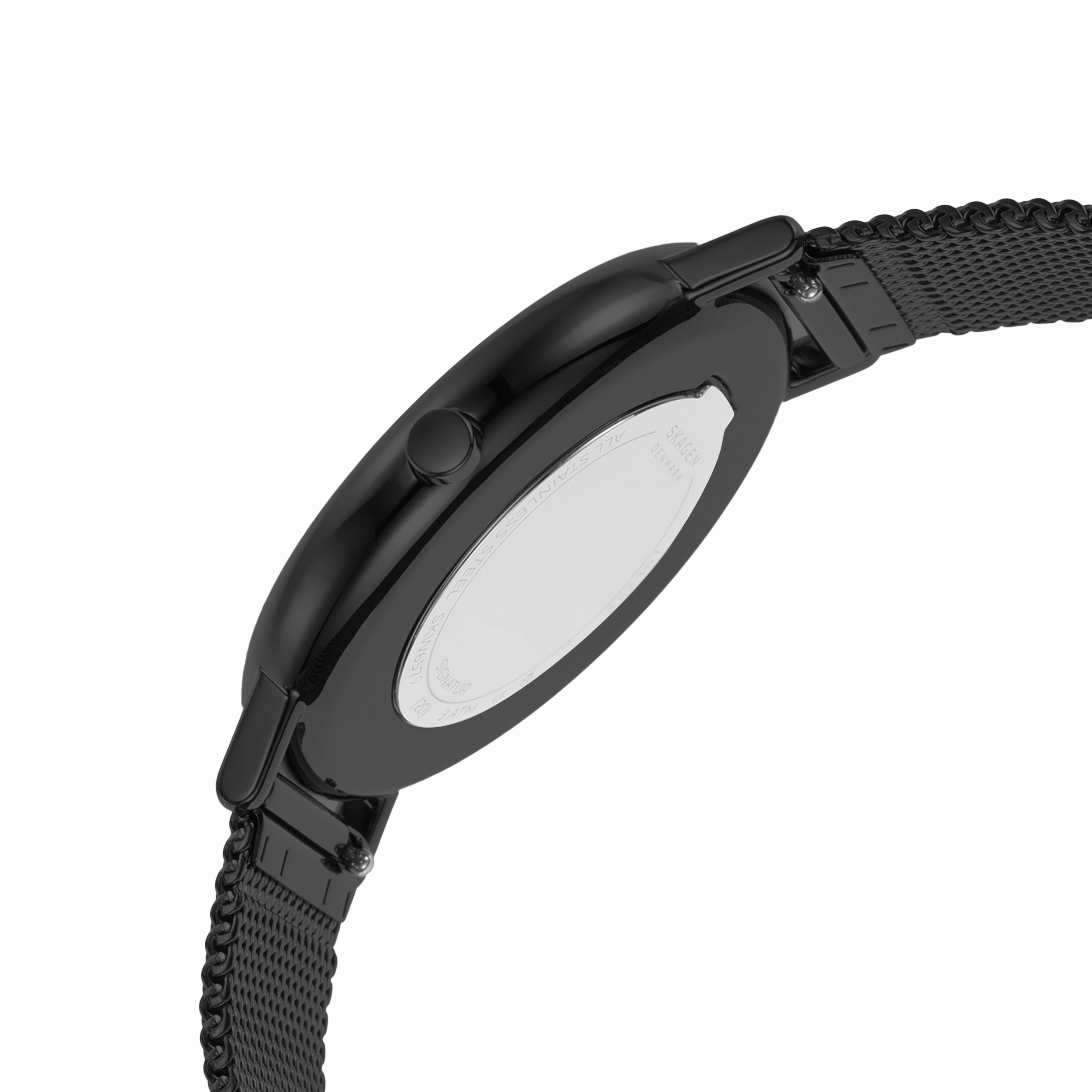 Skagen Signatur Midnight Eco-Friendly Stainless Steel Mesh Watch, 40mm SKW6579