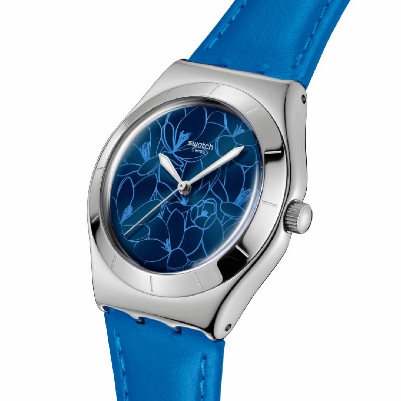 Swatch Irony BLUE PETAL PROMISE Watch YLS235