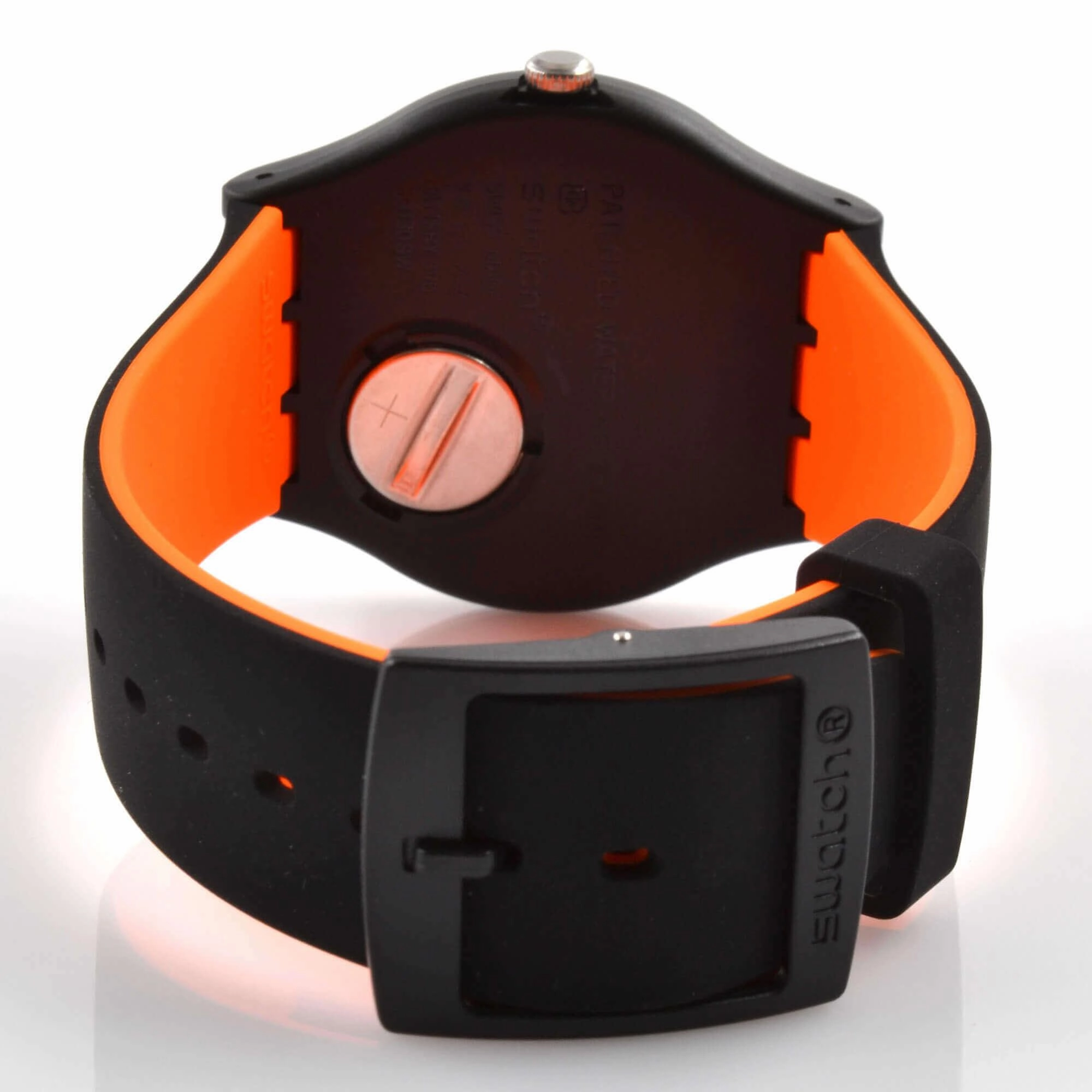 Swatch Unisex Watch - Orangeboost Swiss Quartz Orange Dial Silicone Strap | SUOB164