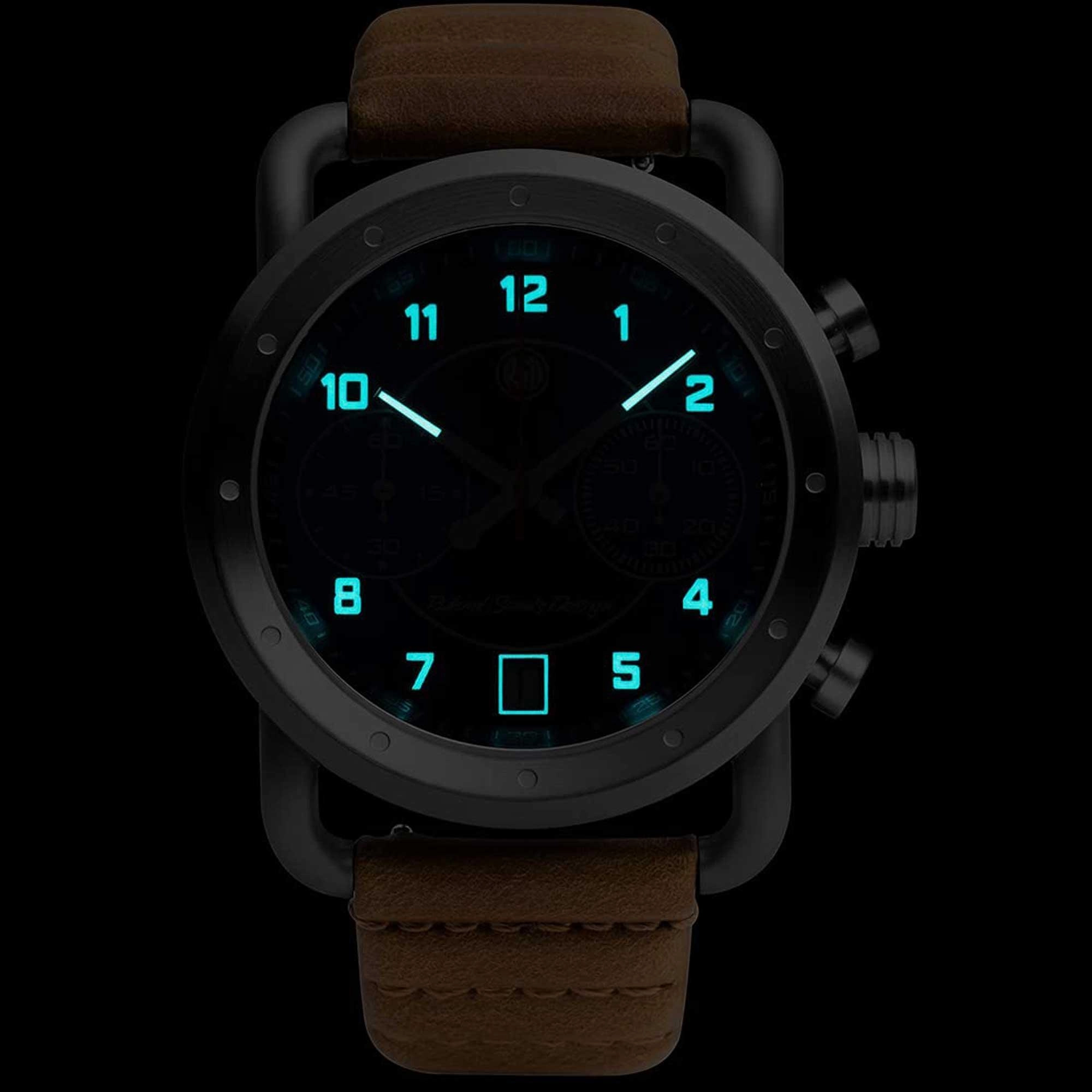 Szanto Icon Unisex Chronograph Watch - Roland Sands Signature Tan Strap | IC RS 2253