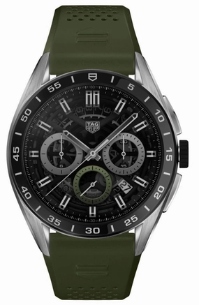 TAG Heuer Watch Connected Calibre E4 45 Khaki Rubber