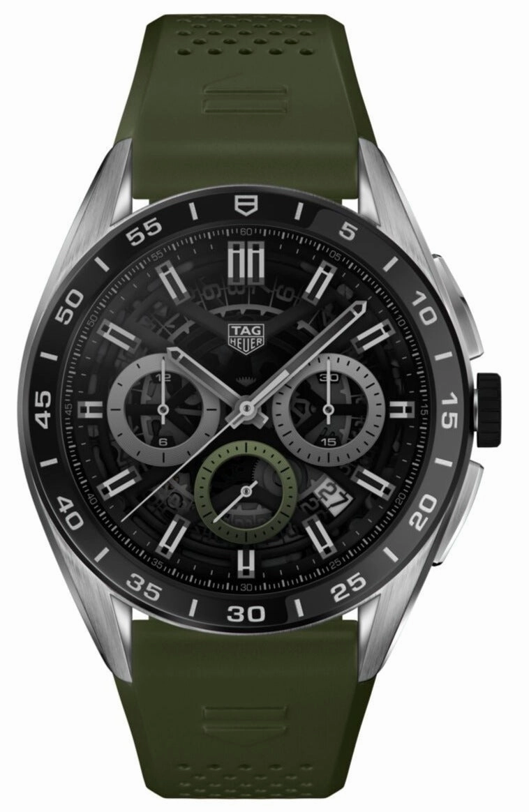 TAG Heuer Watch Connected Calibre E4 45 Khaki Rubber