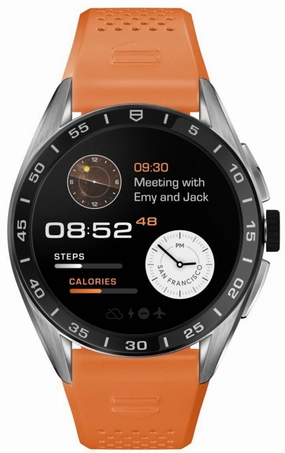 TAG Heuer Watch Connected Calibre E4 45 Orange Rubber