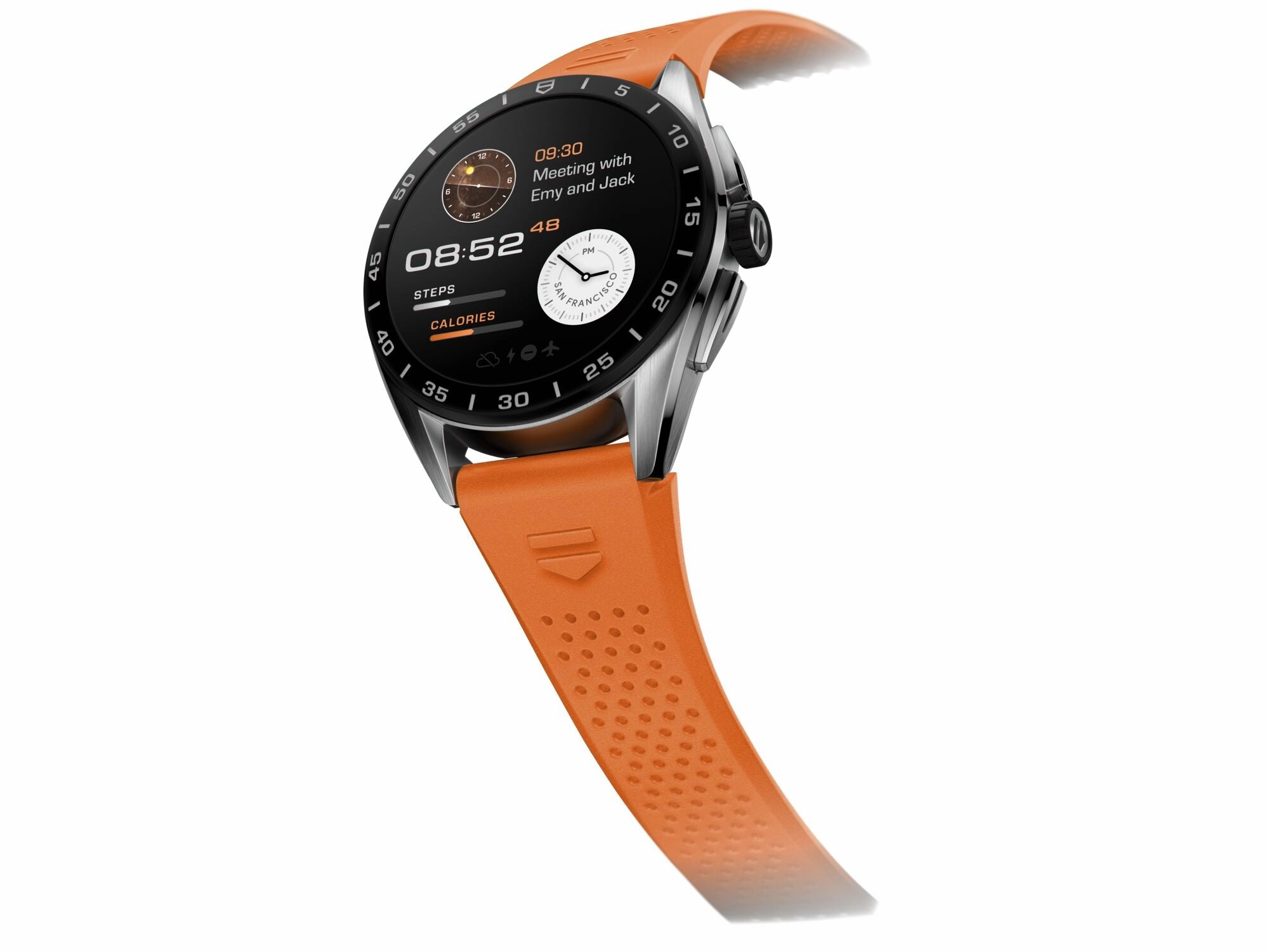 TAG Heuer Watch Connected Calibre E4 45 Orange Rubber