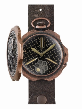TAMBOORO Mens watch - BULLET - DIRTY BRONZE - ZIRCONIA - TB-102-BR-ZW-SL-CP