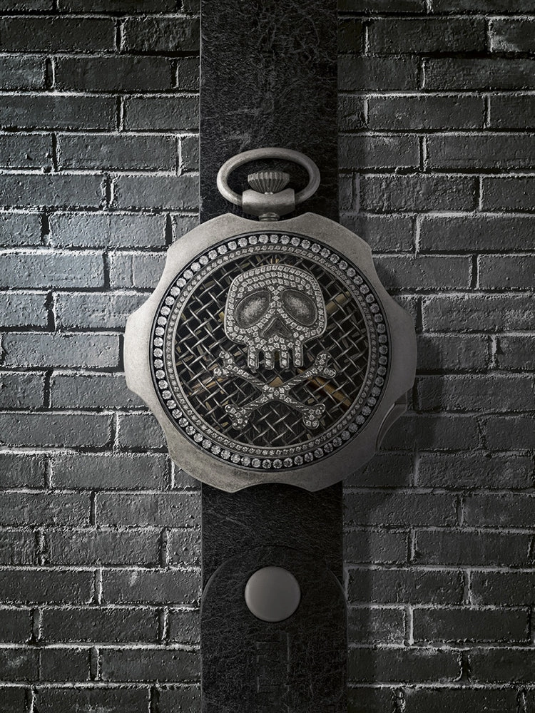 TAMBOORO Mens watch - BULLET - DIRTY SILVER - ZIRCONIA - TB-102-SL-ZW-SL-CP